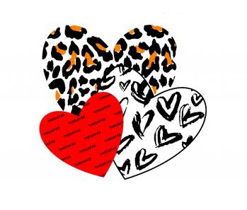 三个桃心图案-公开区-dfv印花设计网 ,因为热爱,更懂您的需求